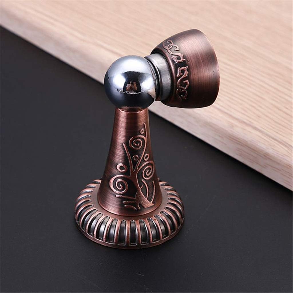 Classical Pattern Magnetic Door Stops Door Stopper Holder Catch Floor Fitting Bumper Zinc Alloy(Metallic)
