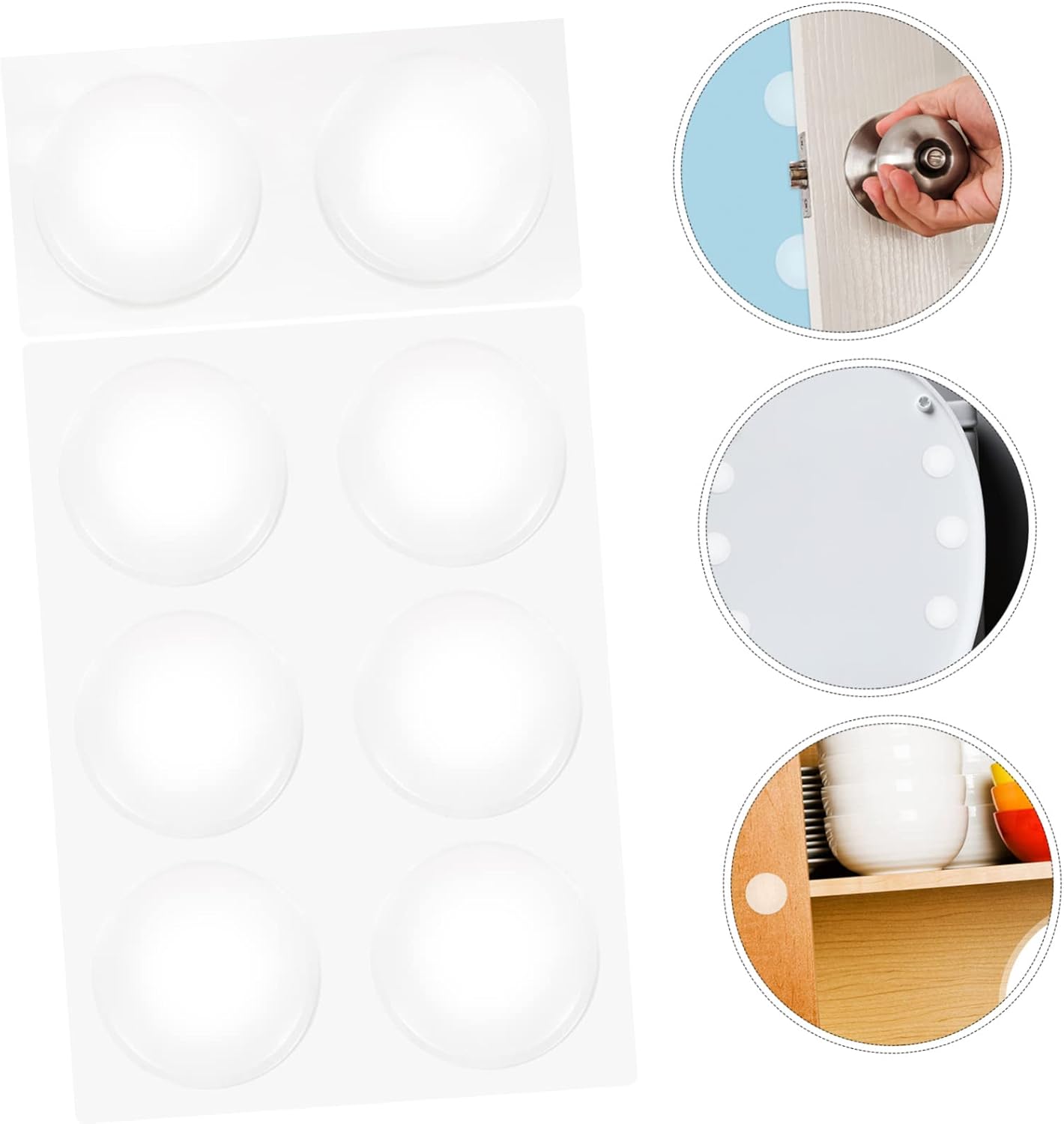 32 Pcs Door Handle Bumper Magnetic Door Stop Wall Door Stopper Clear Door Stopper Adhesive Silicone Door Stopper Door Bumper Silicone Bumpers Door Sticker Washable Soft Silicone Pu (transparentx2