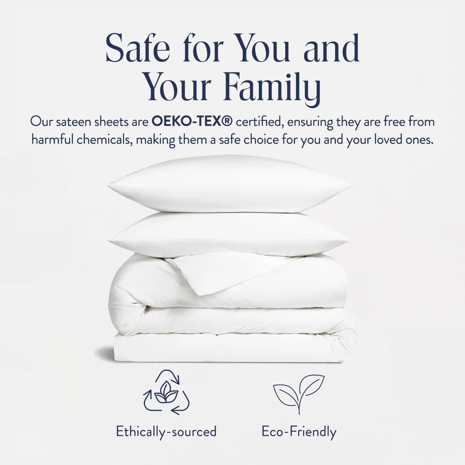 Brooklinen Luxury Sateen Duvet Cover Set - King/California King Size in White - Includes 1 Duvet Cover and 2 Pillowcases - 100% Cotton, 480 Thread Count
