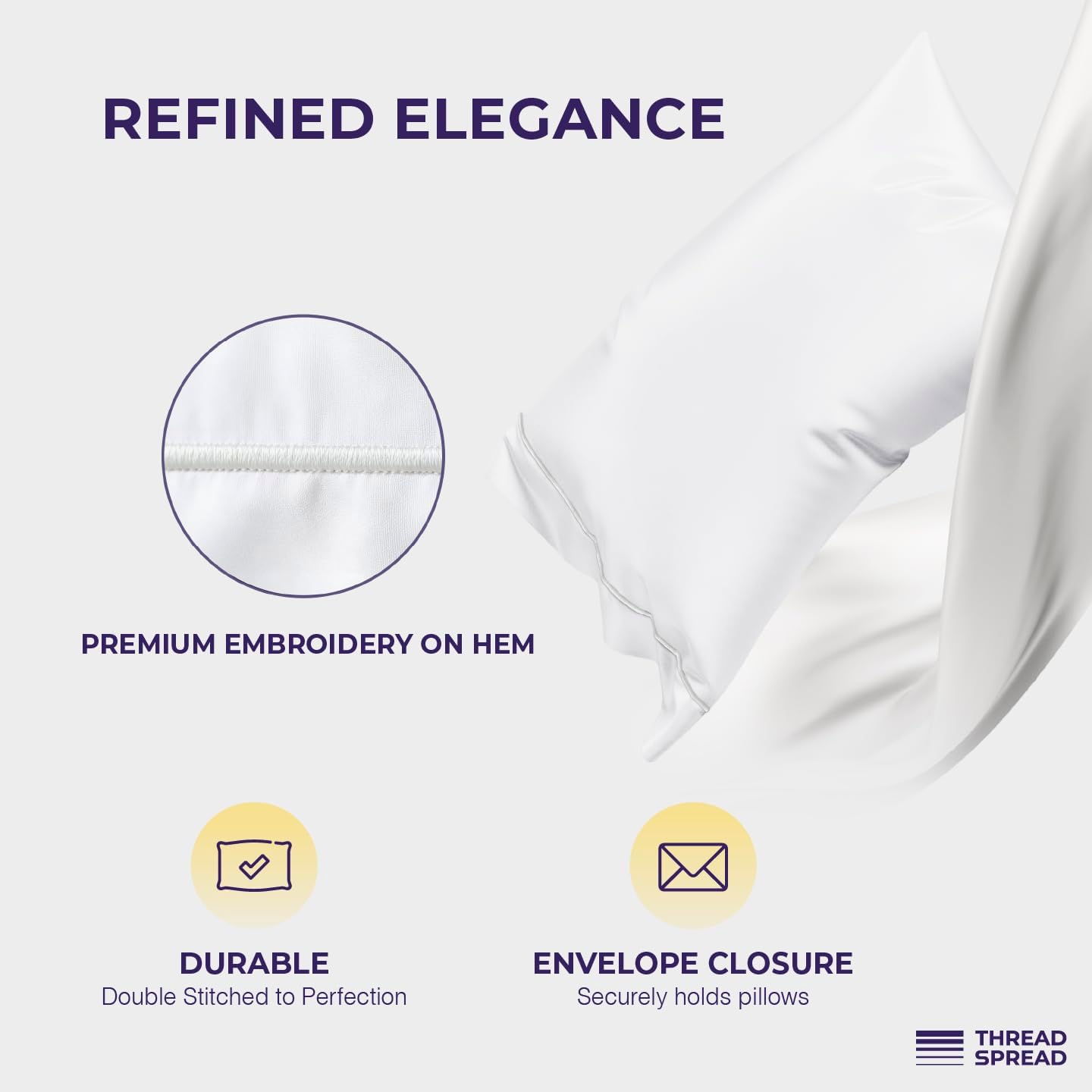 THREAD SPREAD 100% Egyptian Cotton California King Sheets Set - 2000 Series Luxury Cal King Bed Sheets, Soft & Cooling Sateen Weave, 17' Extra Deep Pocket Hotel Collection Sheet (4 Pc, Ivory)