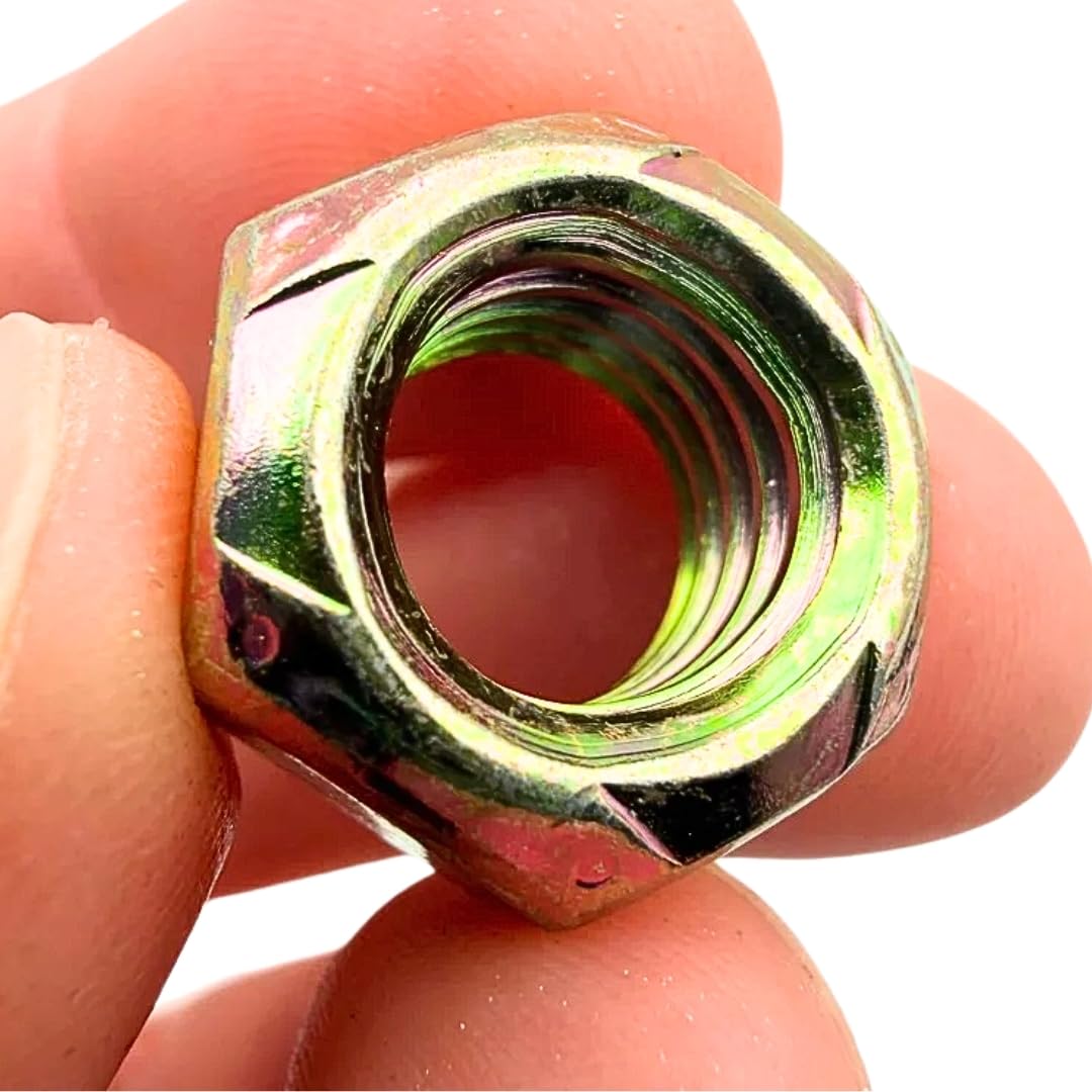 1/2-13 All-Metal Top Lock Nuts (825 Case) – Grade C Prevailing Torque High-Temperature, Vibration-Resistant Coarse Thread Collar Style Crimped Top Locking SAE J995 0.5'