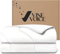 Soft Cooling Comforter, Full/Queen Cooling Blankets for Hot Sleepers, Double-Sided All-Season Cold Breathable Lightweight Blanket for Night Sweats, Arctic White, 90''x90''