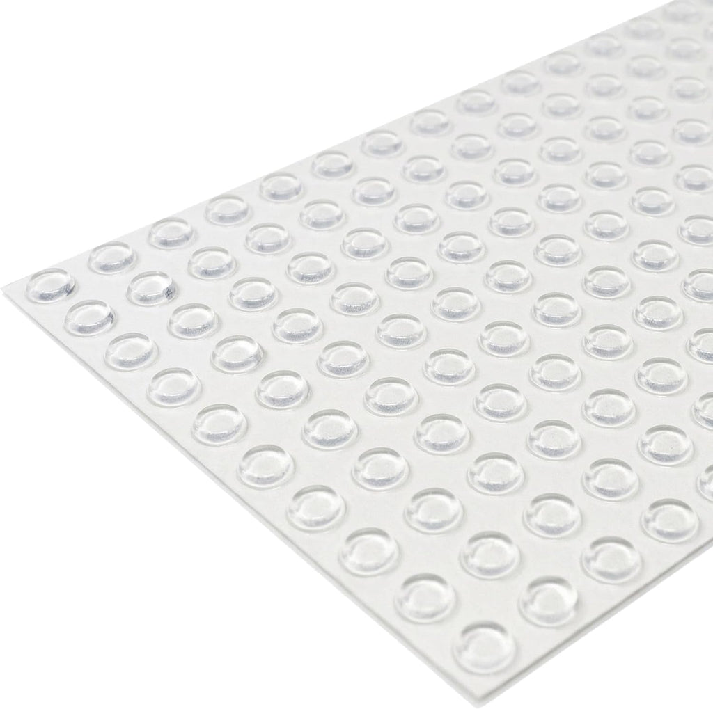 Bumper Specialties Self Adhesive Bumper Feet 0.50' x 0.14' (12.7mm x 3.5mm) Clear Cylindrical Soft Polyurethane Pads for Cabinet Door Sound Dampening, 5,000 Pieces per Box, BS01SD