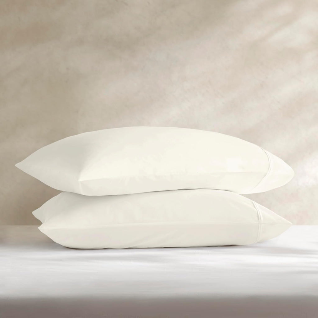 Harbor House Luxury 100% Egyptian Cotton Sheet Set, 400 Thread Count Sateen Weave, Soft & Breathable Bed Sheets with Deep Pocket, 4-Piece Queen Bedding Set, Ivory