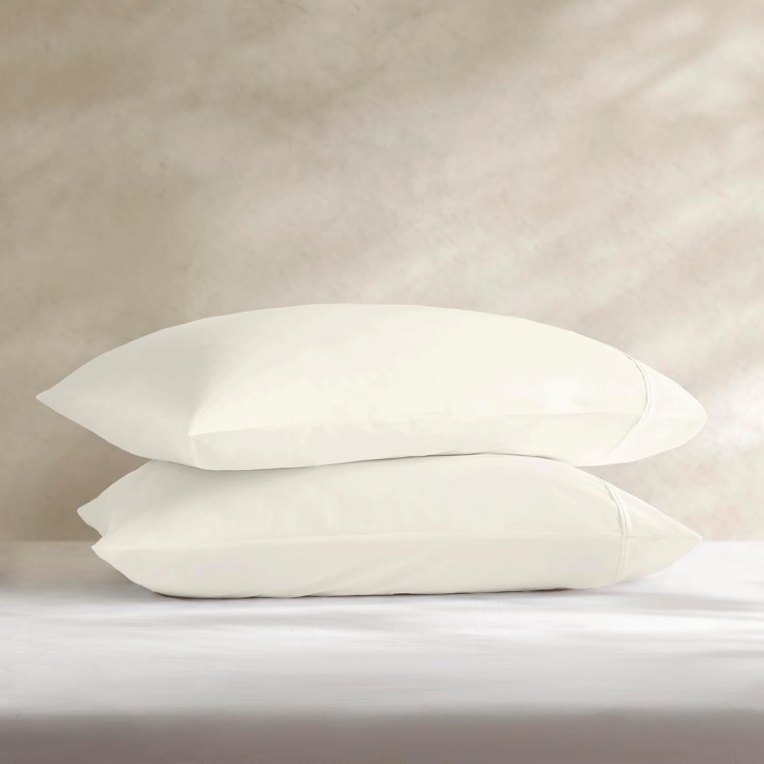 Harbor House Luxury 100% Egyptian Cotton Sheet Set, 400 Thread Count Sateen Weave, Soft & Breathable Bed Sheets with Deep Pocket, 4-Piece Queen Bedding Set, Ivory