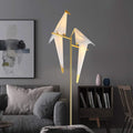 68In Modern LED Floor Lamp, Bird Floor Light Gold Metal Fixtures for Living Room Bedroom Dinning Room Office (2 Birds)