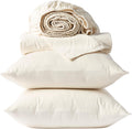Coyuchi Classic Sateen Sheet Set Queen, Undyed, 100% GOTS Certified Organic Cotton, Silky Soft, Luxury Sheets, Fair Trade Certified, 4-Piece Bedding Set