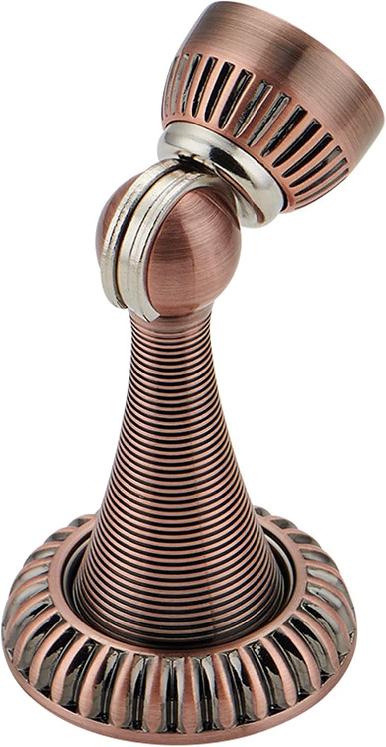 Magnetic Door Stop, Bronze Magnetic Door Stopper Holder, Modern Soft Catch Doorstop in Brushed Satin Nickel, Wall Or Floor Mount Door Stopper with Screws,e (Color : C)