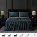 Coldest 100% Organic Viscose Derived from Bamboo Sheets, Luxury Ultra Soft & Cooling, Deep Pocket, Double Stitching - Ideal for Hot Sleepers - Queen Size 5 Pieces Set