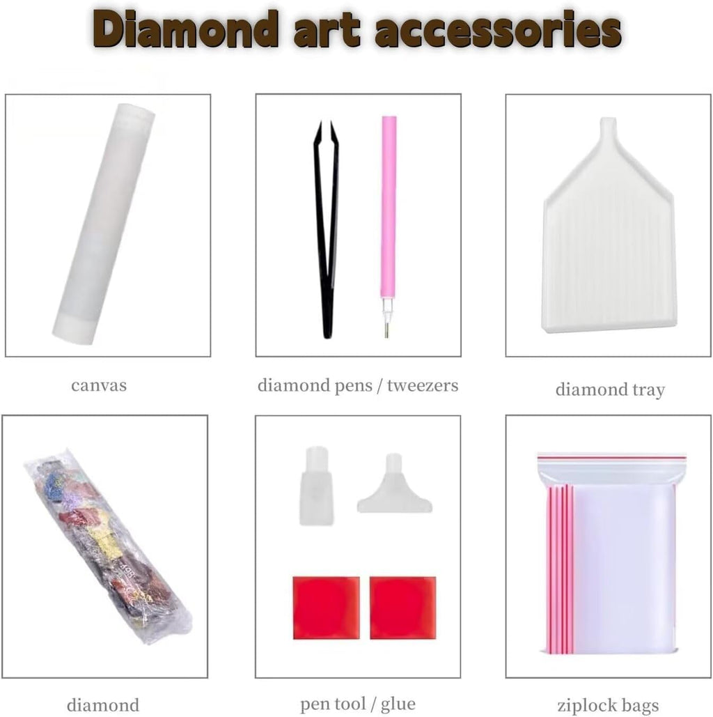 Diamond Painting Moon Diamond Art Kits for Adults, Dimond Art Painting Man Mosaic Kits for Beginner, DIY Full Square Drill Large Gem Arts and Crafts Paintings, Home Wall Decor 108x36 Inch Z4-657