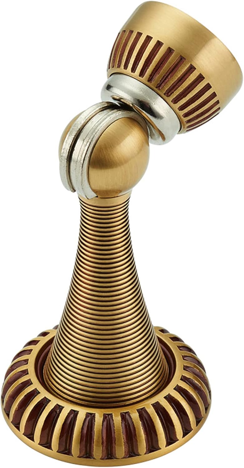 Magnetic Door Stop, Bronze Magnetic Door Stopper Holder, Modern Soft Catch Doorstop in Brushed Satin Nickel, Wall Or Floor Mount Door Stopper with Screws,e(Bronze)