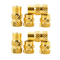 Brass Knurled Nuts,Threaded Inserts, 500Pcs M3 M4 Threaded Insert Nut Brass Knurled Hot Melt Heat Press Nutsert Embedded Copper Insertnut for Printer(Length 8mm,M3(OD5mm))