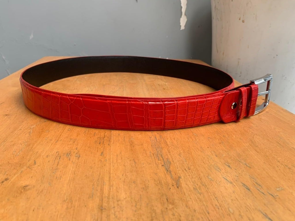 Genuine Alligator Leather Belts for men, Real Crocodile Men's Belts, Strap Width 1.5'