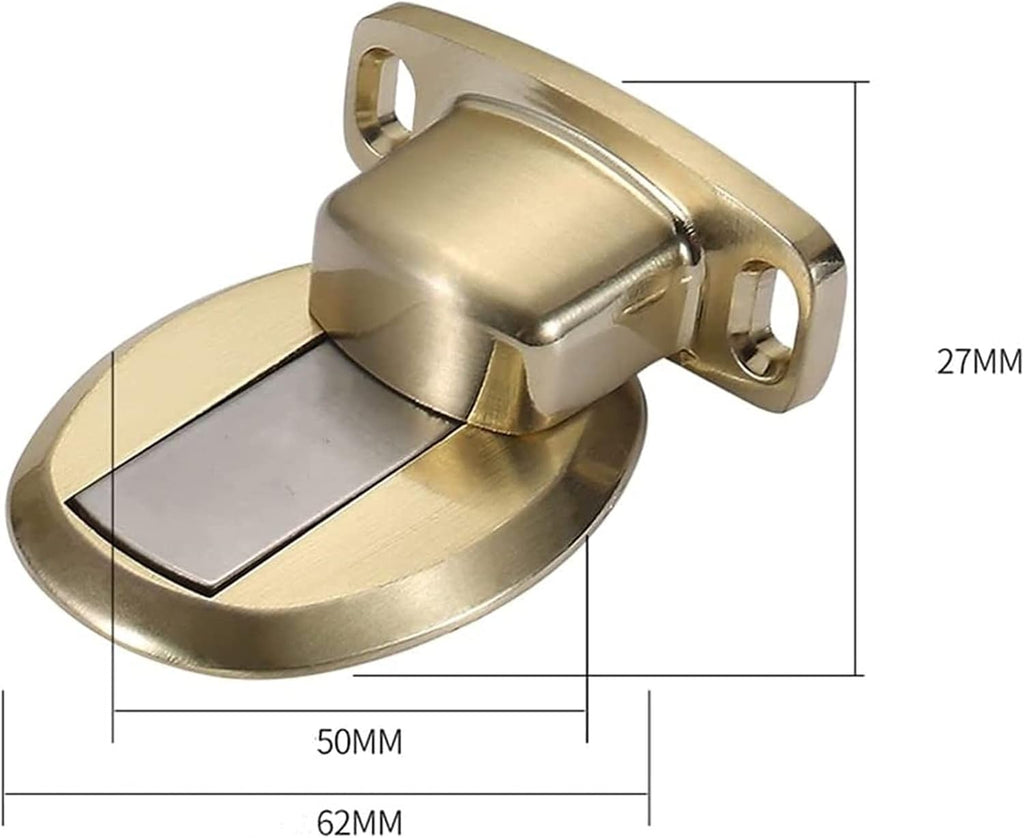 Door Stops,Wedge Stopper stoppers for skirtings Doorstop Rubber Floor Jammer, Magnetic Door Stopper, Invisible Landing Installation of Anti-Collision Door Stop,Red Bronze (Color : Brass)