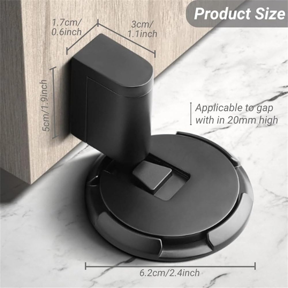 Mechanical Door Stop Heavy Duty Door Stopper Magnetic Door Stop Adjustable Door Holder Non-Punch Door Suction Furniture Hardware,Yellow Bronze,5PCS