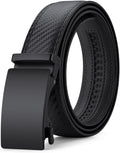 Automatic Ratchet Belt for Men - Genuine Leather Dress & Casual Use, Adjustable Buckle