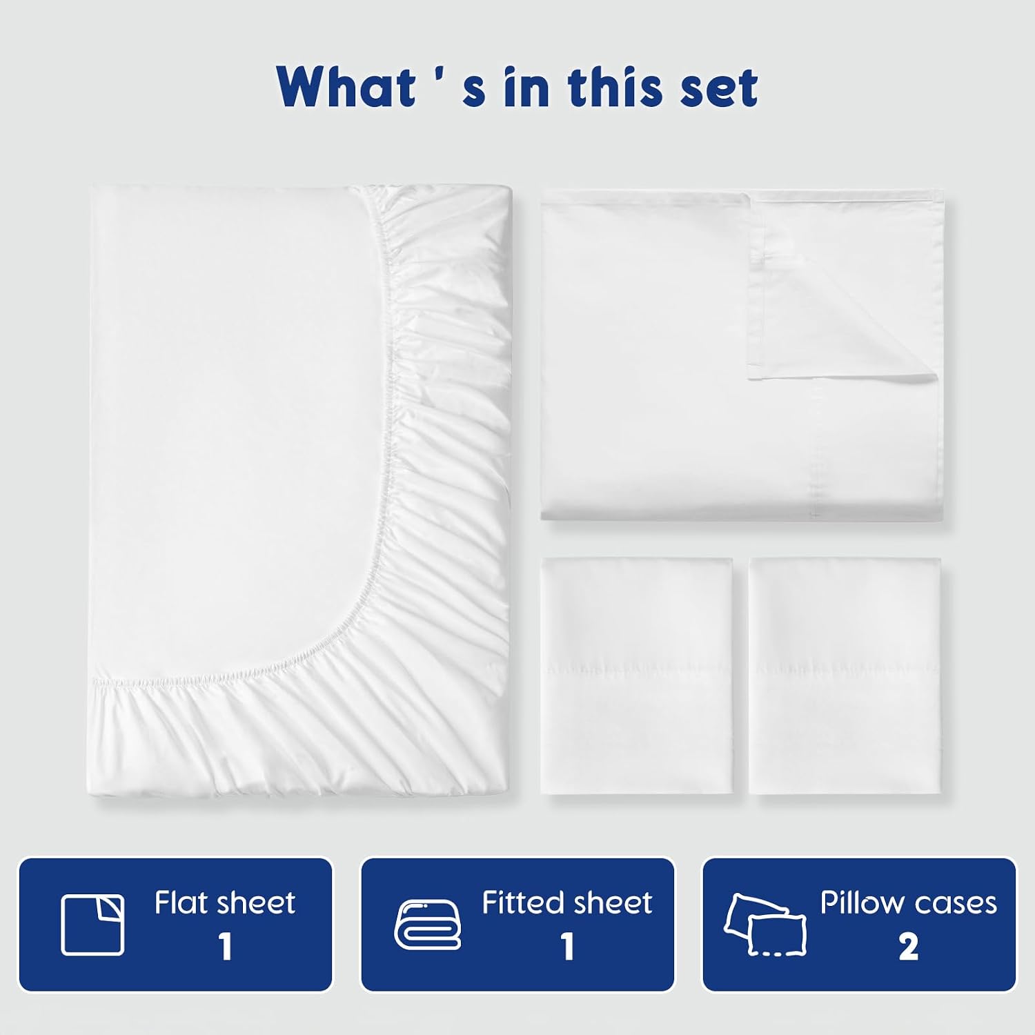 SONORO KATE 100% Egyptian Cotton Sheets - 1200 Thread Count, Luxury & Cooling Hotel Cotton Bed Sheets Set 4 Piece, Sateen Weave for Soft Feel, Fits Upto 16' Mattress (White, California King)