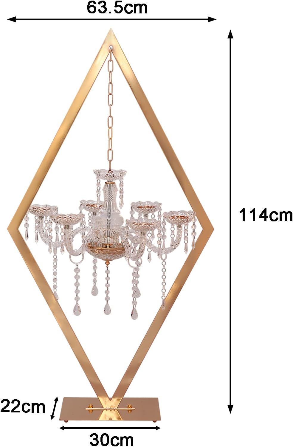 Metal Creative Diamond Candle Holder European Wedding Romantic Candle Holder Western Food Table Decoration Wedding Props (Gold, 2PCS)