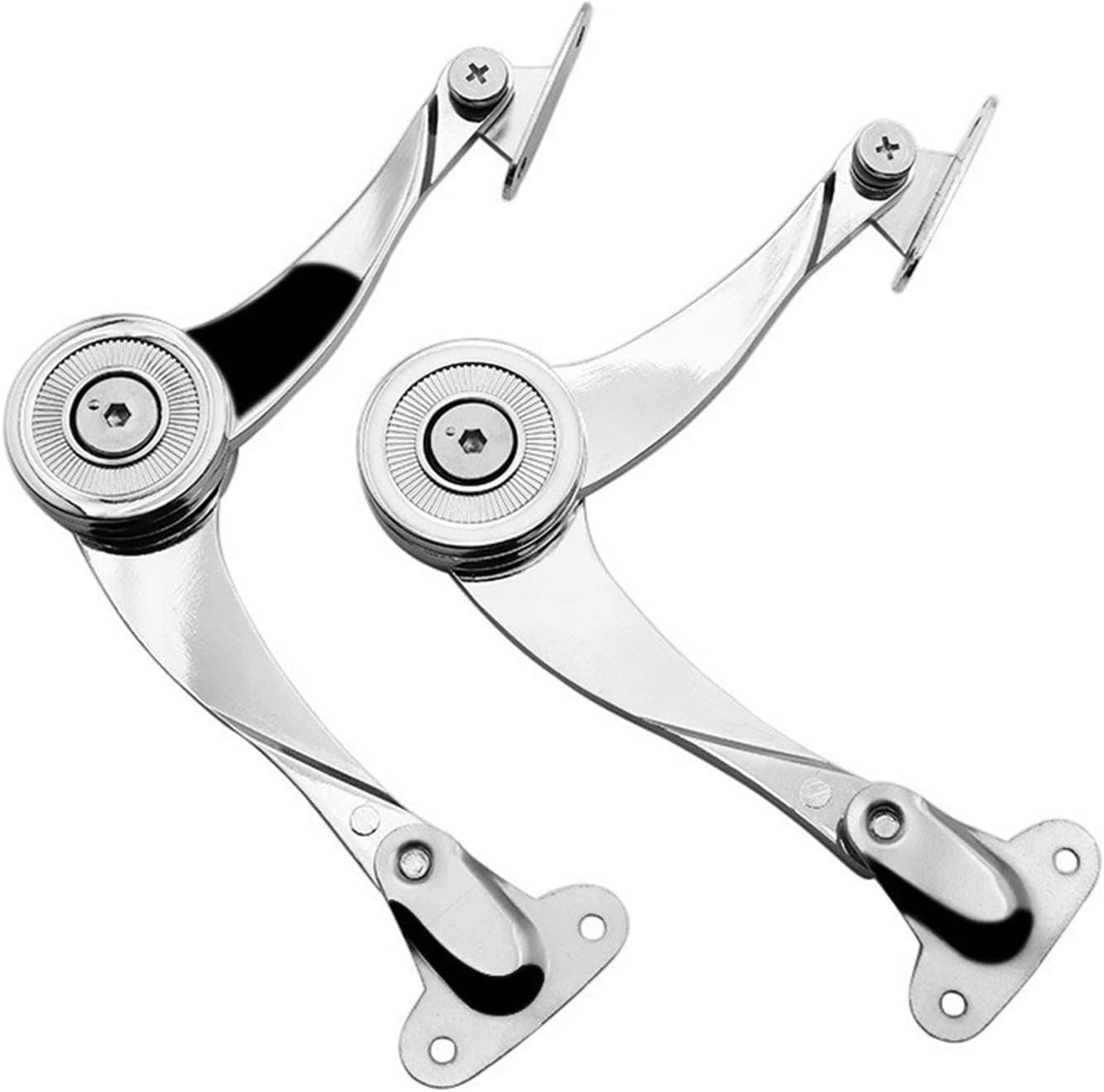 Hinges,Stainless Steel Door Hinge,T-Strap Heavy Shed, Hydraulic Randomly Stop Kitchen Cabinet Adjustable Polish Furniture Lift Up Flap Stay Support Hardware