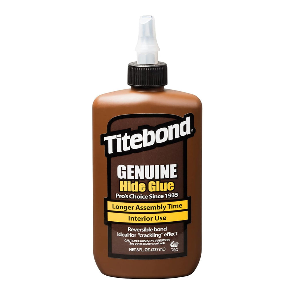 Titebond Genuine Hide Glue 8 Oz. (12 Pack) – Adhesive for Fine Furniture, Antique Restoration, Musical Instruments, Slow Set, Creep-Resistant, Creates Crackling Effect on Wood – 5013