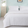 TOSMO 100% Viscose from Bamboo Comforter, Soft Breathable Cooling Silky Duvet Insert, Down Alternative Duvet Insert for Restful Sleep (Full, All Seasons White)