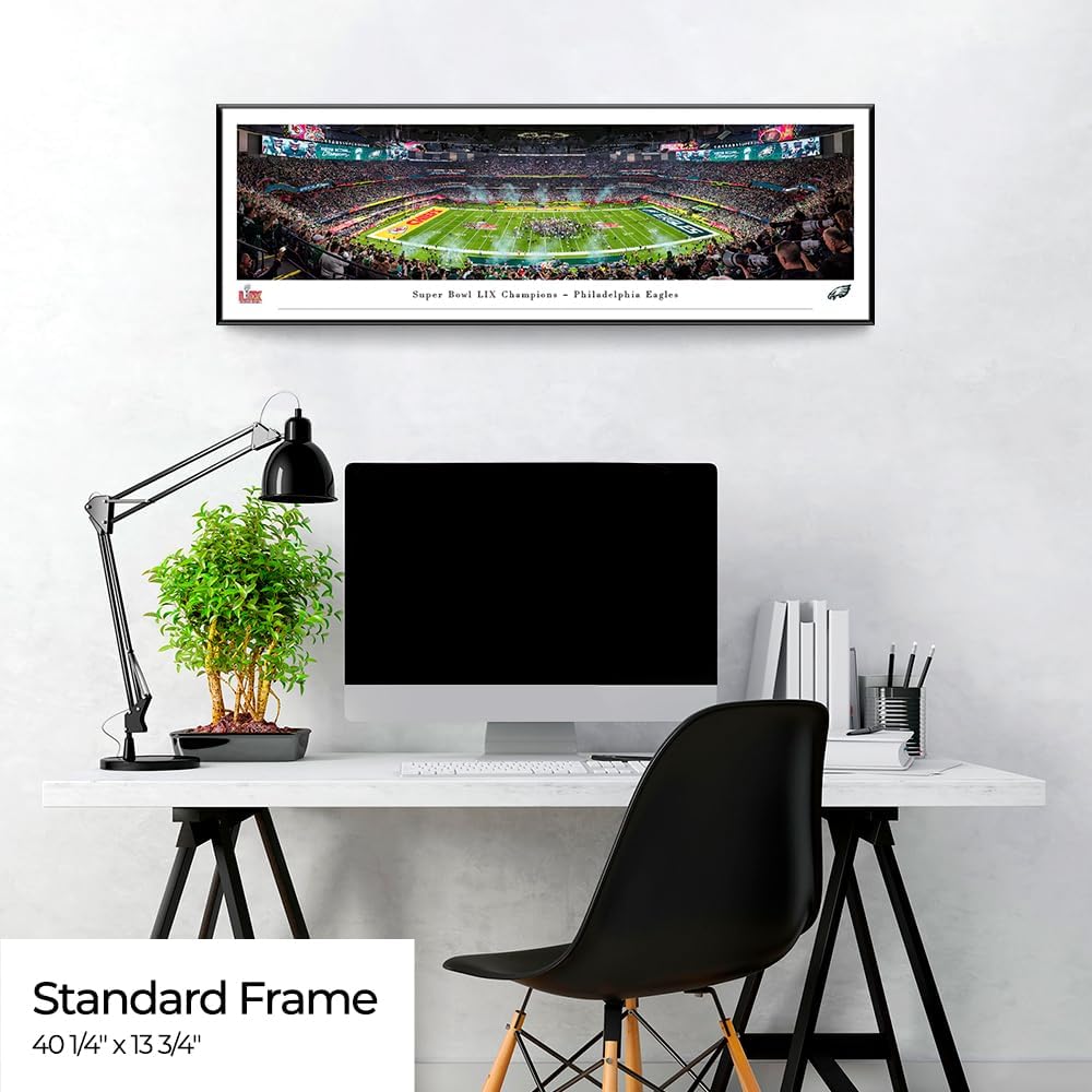 2025 Super Bowl Champions, Philadelphia Eagles - Standard Framed Print by Blakeway Panoramas (40.25'W x 13.75'H)