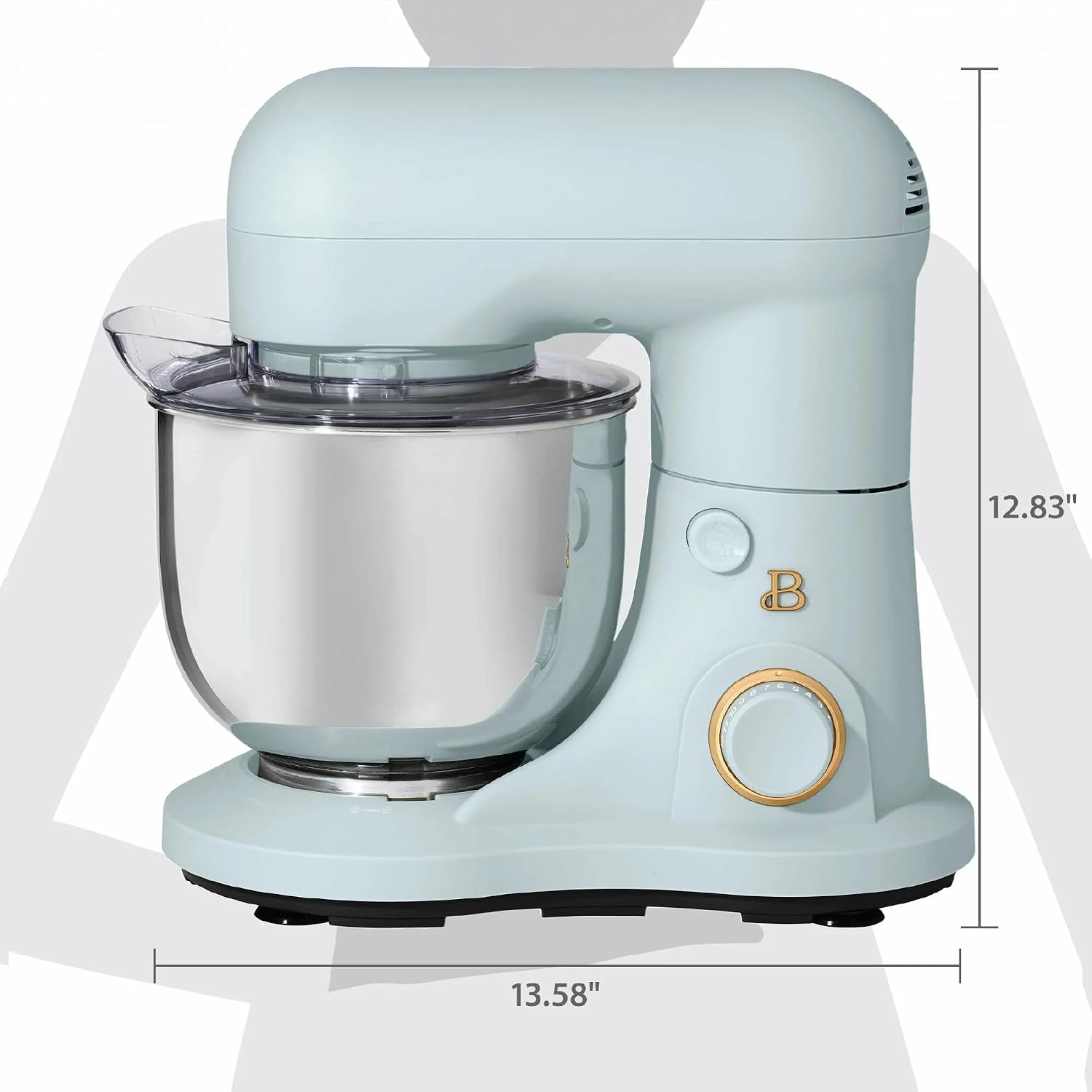 3.5 Qt Stand Mixer, 300W Powerful Motor, Tilt-Head Design with Stainless Steel Bowl, 12 Speeds, Includes Dough Hook Whisk Beater for Baking Mixing (Hydrangea)