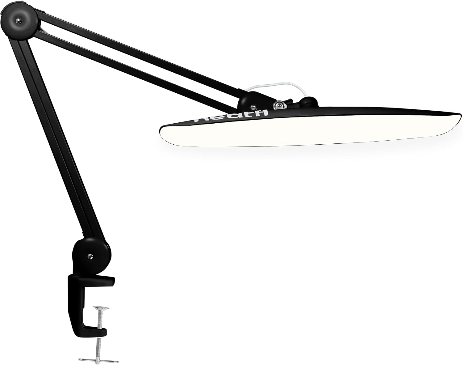 Neatfi XL 2200 Lumens 20W LED Desk Lamp with Clamp – Adjustable Color Temperature | 4-Level Dimmable Light | Home Office, Crafts & Workbench | 20-Inch Wide Head (Black, CCT with Clamp)