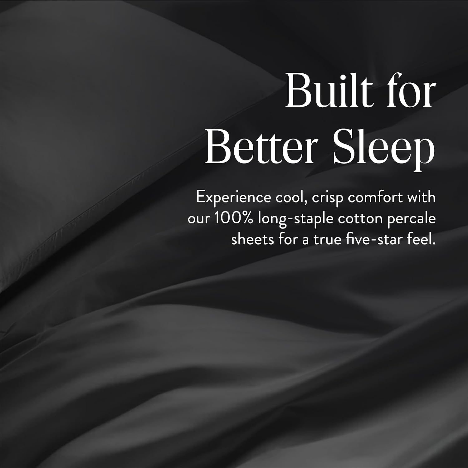 Brooklinen Luxury Percale Sheet Set - 4 Piece 100% Cotton Bed Sheets - 1 Fitted & 1 Flat Sheet, 2 Pillowcases - Cotton Percale Sheets for Hot Sleepers (Full Size, Slate Grey)
