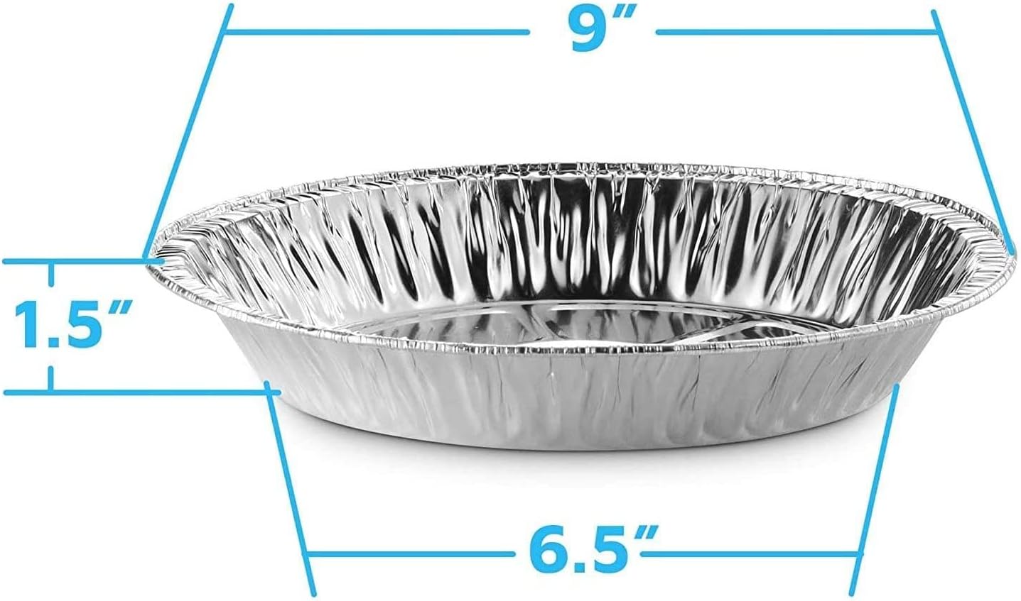 9'' Pie Pans/Disposable Plates/Aluminum Foil Quiche Pan/Tart Tins/Pie Tins/Aluminum Pie Pans/Freezer & Oven Safe(2000)