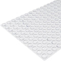 Bumper Specialties Self Adhesive Bumper Feet 0.44' x 0.20' (11.1mm x 5.1mm) Clear Hemispherical Soft Polyurethane Pads for Cabinet Door Sound Dampening, 5,060 Pieces per Box, BS02SD