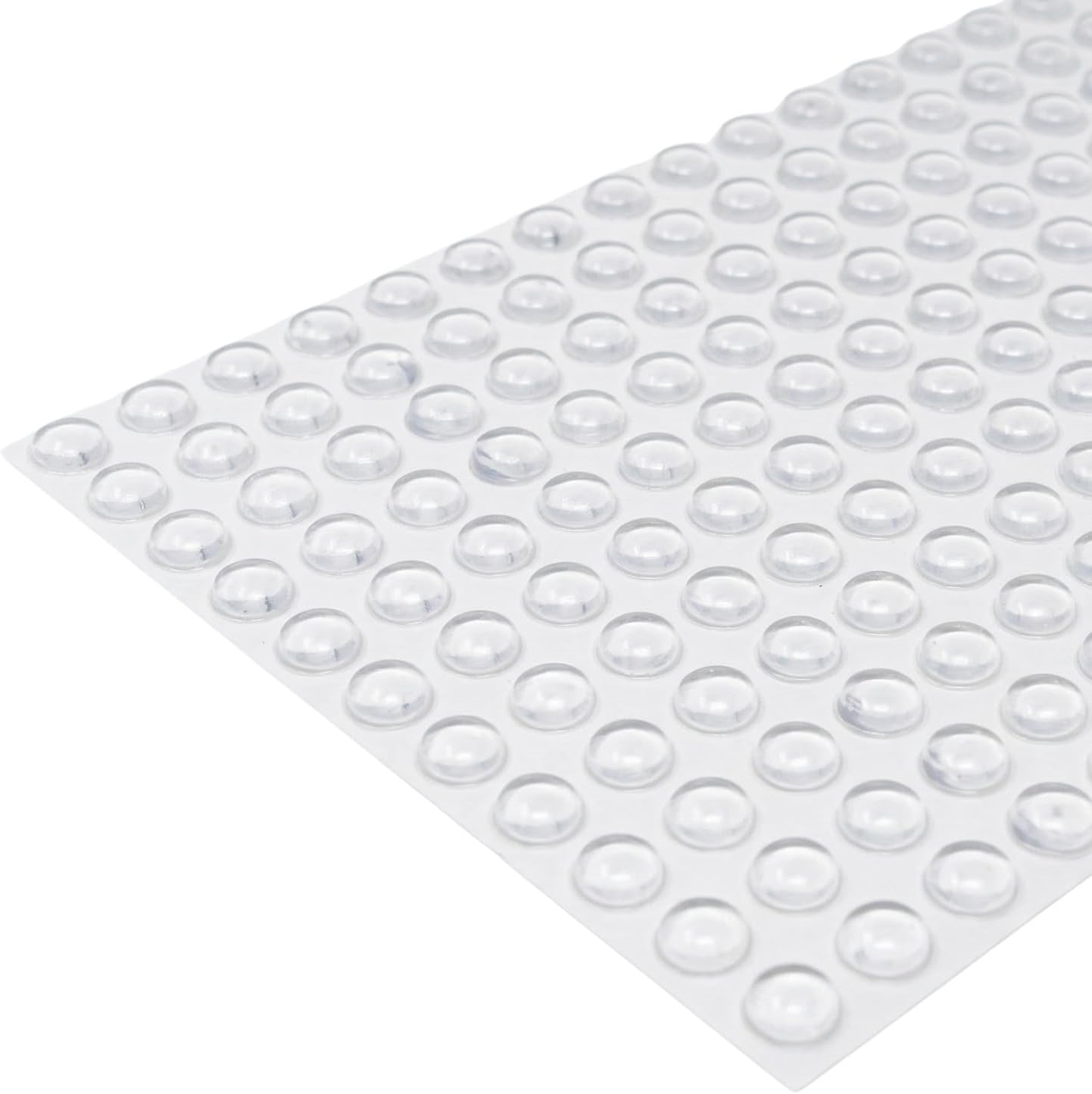 Bumper Specialties Self Adhesive Bumper Feet 0.44' x 0.20' (11.1mm x 5.1mm) Clear Hemispherical Soft Polyurethane Pads for Cabinet Door Sound Dampening, 5,060 Pieces per Box, BS02SD