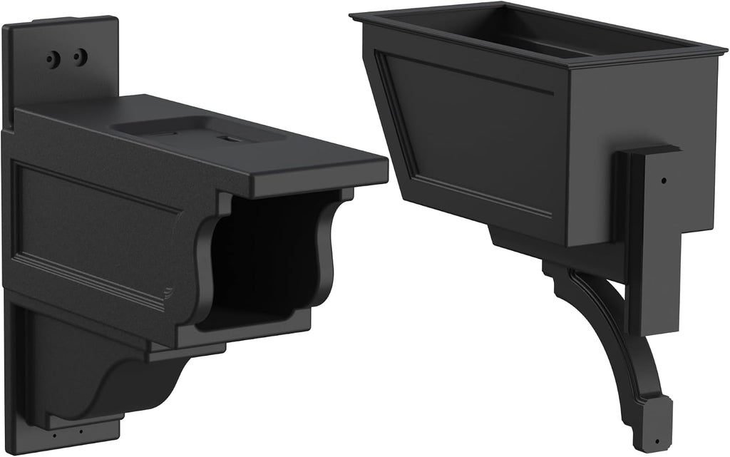 Mayne Signature Plus Mailbox Post with Newspaper Slot and Planter – Weather-Resistant, Durable Classic Design – Easy-to-Install Outdoor Mailbox Post