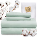 TWK 1200 Thread Count 100% Egyptian Cotton Sheets Bed Set,Thickness,Long-Lasting Durability,Resists Pilling,Deep Pocket Up to 18',with a Laundry Bag (Mineral, Queen)