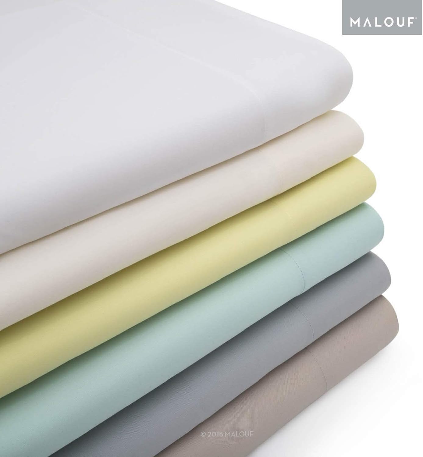 MALOUF 100% Rayon from Bamboo Sheet Set, King, Ash