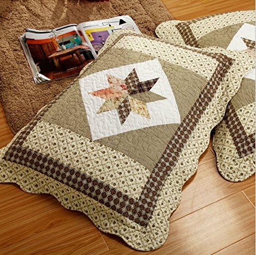 Cotton Luxury Patchwork Design Quilt Bedspread Sets Queen Size 3 Pieces, Comfy Comforter Coverlet Bedding Sets