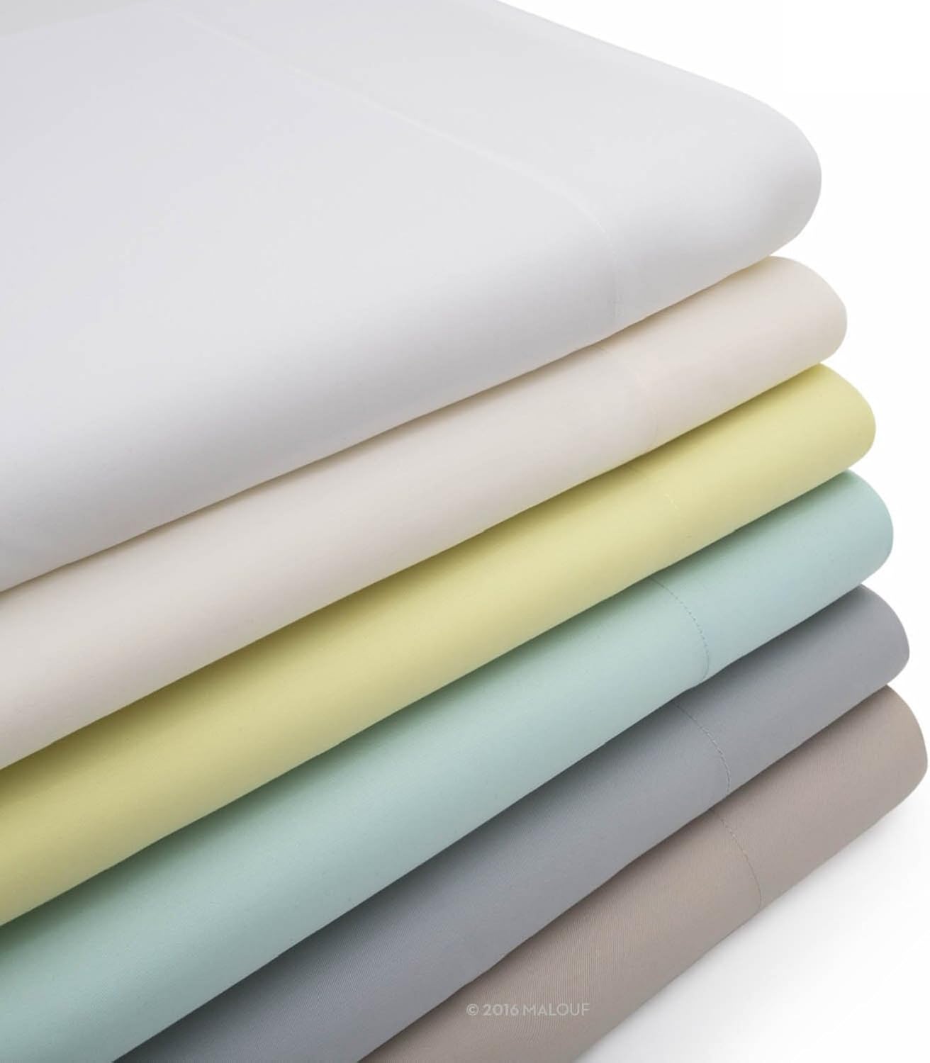 MALOUF 100% Rayon from Bamboo Sheet Set, California King, Ash