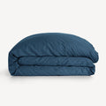 FURRFREE Bamboo Duvet Cover - Genuine 100% Organic Viscose- Breathable & Silky Soft Duvet Cover for All Season, Machine Washable, Pet Hair Repellent Family -Contemplating Blue Queen
