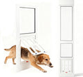 CypherX Dog Door for Sliding Glass Doors, Large Pet Door with Tempered Glass and Heavy-Duty Aluminum Frame, 91' to 96' Adjustable Height Doggy Door with Lockable Acrylic Flap, Easy to Install