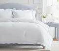 Martha Stewart - King Duvet Cover Set, Crisp & Smooth Bedding with a Cotton Percale Lightweight Feel, Reversible 3 Piece Bed Set with Matching Pillowcases (Simple Scallop Blue)