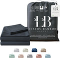 Luxury Bamboo Market | King Size Bed Sheet Set | 100% Viscose Made from Bamboo | Organically Grown | Ultra Soft | Cooling Sheets for Hot Sleepers | 17' Deep Pocket [Charcoal Grey]