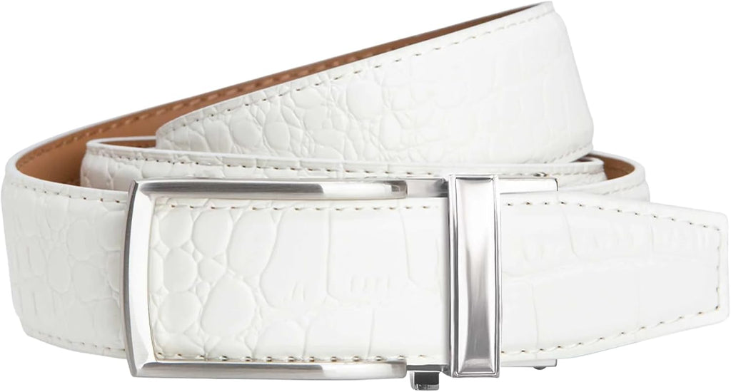 Nexbelt Aluminum Alligator Ratchet Golf Belt – For Casual Wear and Golfing - Quick Release Button – Fits up to 50' Waist