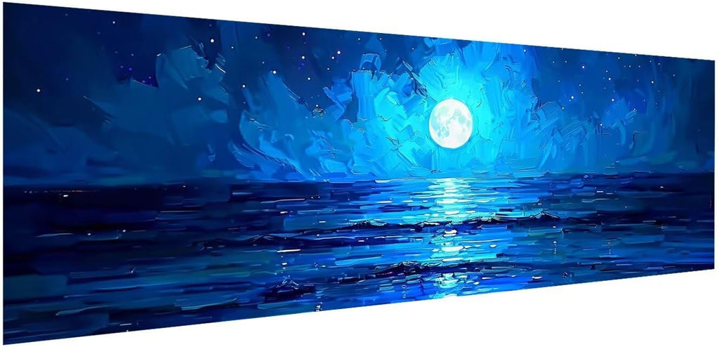 Diamond Painting Sky Diamond Art Kits for Adults, Dimond Art Painting Moon Mosaic Kits for Beginner, DIY Full Square Drill Large Gem Arts and Crafts, Home Wall Decor, Gifts for Women 95x32 Inch Z4-33
