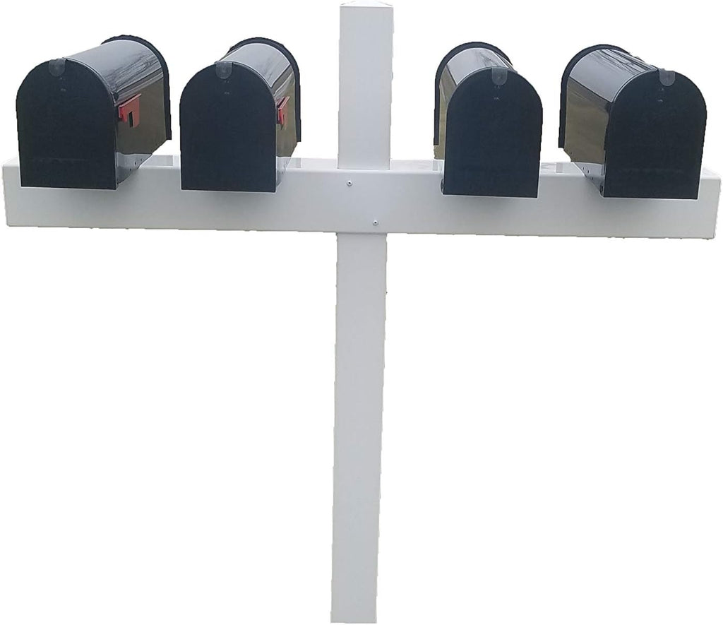 for 4 Mailboxes, 54-in x 54-in, Heavy Duty, White, Vinyl Sleeve (mailboxes not Included)