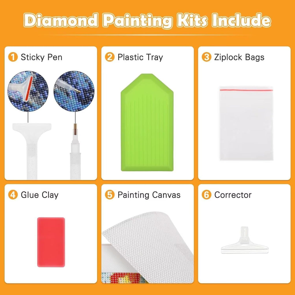 Diamond Art Kits for Adults Fish Diamond Painting Kits, 5D Round Dream Full Drill Dimond Art Paintings Crystal Rhinestones Crafts for Adults for Gift Home Wall Decor, Large Size 36 x 72 Inch, Model657