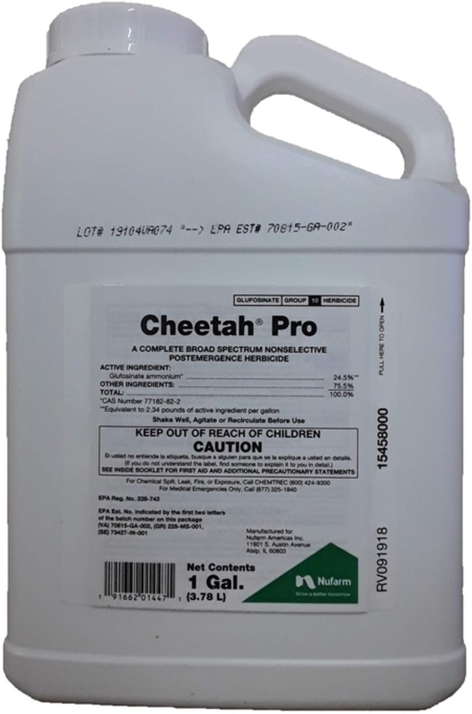 nufarm Cheetah Pro Glufosinate - 1 Gallon