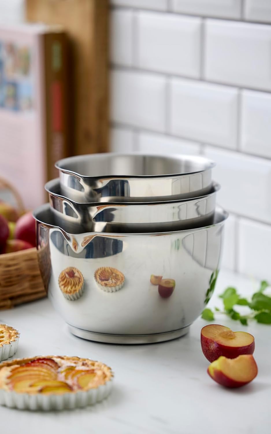 Rosti Precision Craft Mixing Bowl Set of 3 1.5L/2L/3L Elevate Your Culinary Experience Stylish Nesting Bowls for Effortless Cooking and Baking