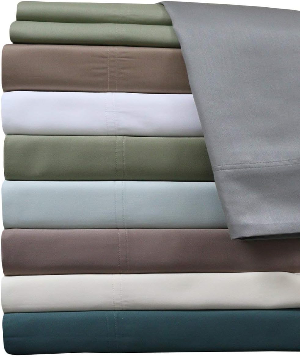 Royal Hotel Bedding ABRIPEDIC Sheets, Viscose from Bamboo, Sheet Set 600 Thread Count, Silky Soft Sheets, Viscose from Bamboo, Sheet Set, Queen, Taupe