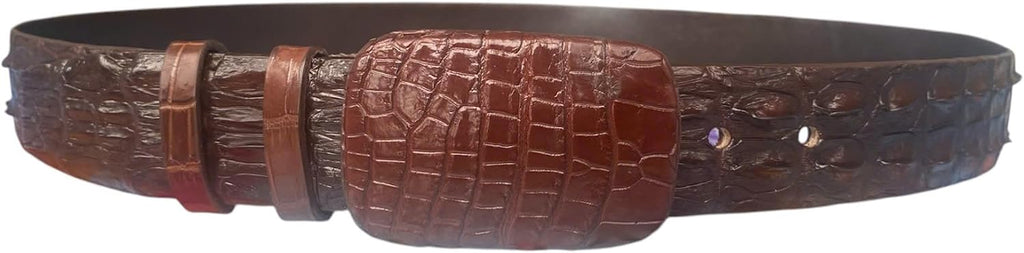 Genuine Alligator Leather Belts Buckle for Men, Crocodile Skin Belt for Mens