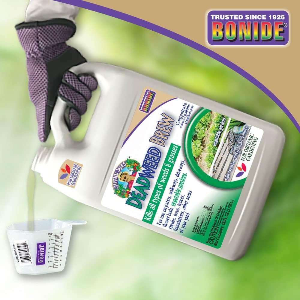 Bonide Captain Jack's Deadweed Brew, 128 oz Concentrate for All Types of Weeds and Grasses, for Organic Home Gardening